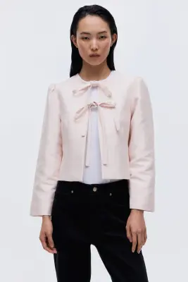 Veste à nouer - Rose poudré — photo 2