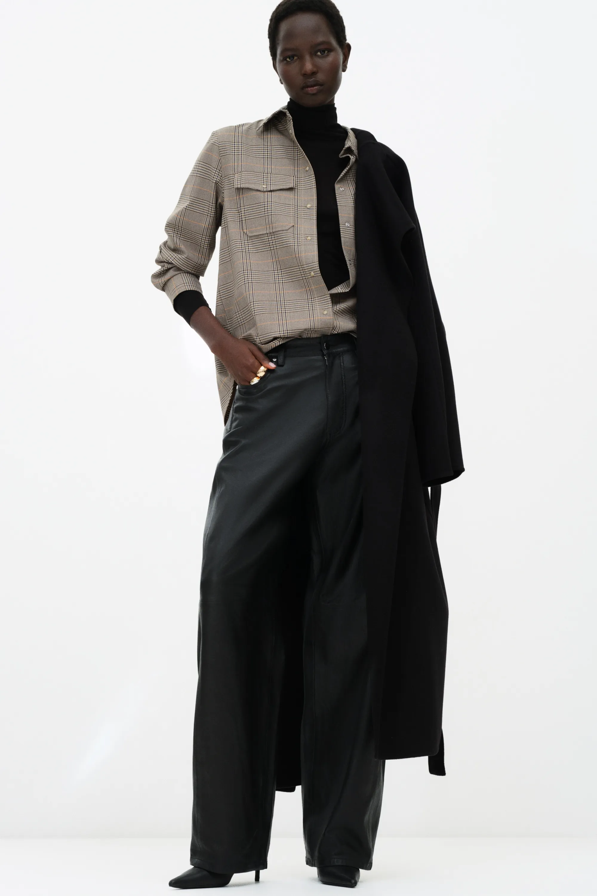 Chemise cargo - Beige clair/carreaux
