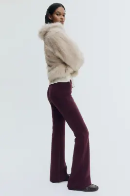 Pantalon évasé - Rouge prune — photo 2
