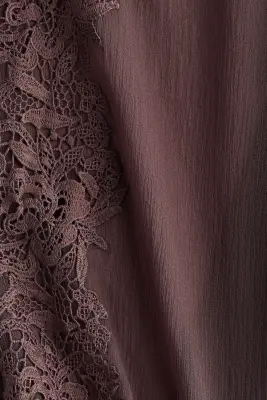 Pantalon ballon avec dentelle - Violet ancien — photo 4