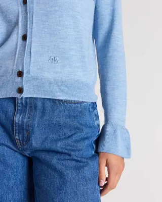 Cardigan Rosalie bleu ciel — photo 3