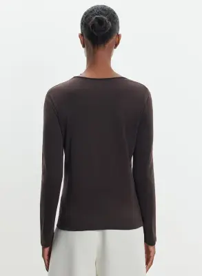 T-shirt en coton organique et cachemire — photo 2