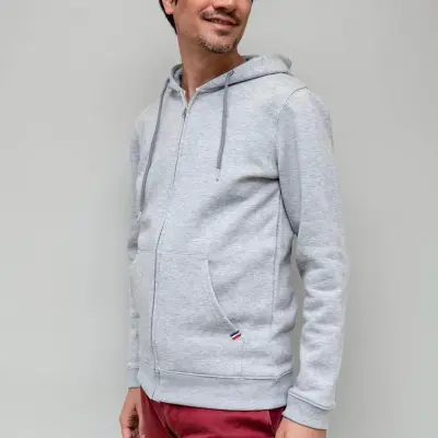Hoodie Philippe zippé gris — photo 3