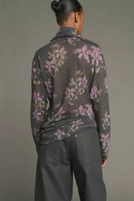 TEE-SHIRT LISIA ANTHRACITE/VIOLET — photo 4