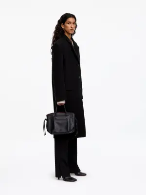 Manteau en laine mélangée - Noir — photo 2