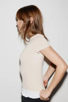 T-shirt Sculpting - Beige clair — photo 2