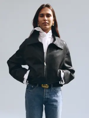 Ceinture en cuir - Noir — photo 6