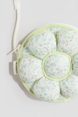 Sac crossbody rond - Vert clair/fleuri — photo 2