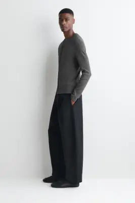 CARDIGAN EN COTON CÔTELÉ SLIM - GRIS CHINÉ — photo 4