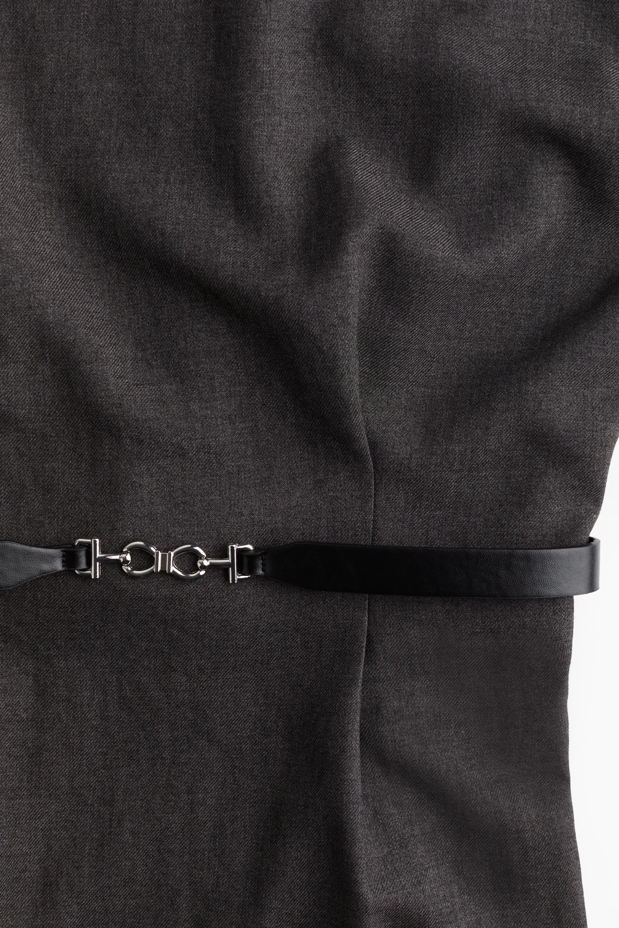 Robe avec ceinture - Gris foncé