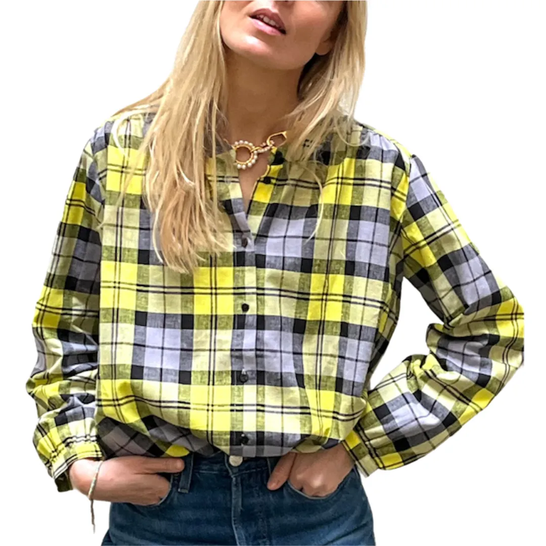 Chemise Carreaux Jaune - Sélection Joée