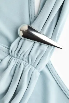 Top dos nu avec détail en métal - Bleu ancien clair — photo 2