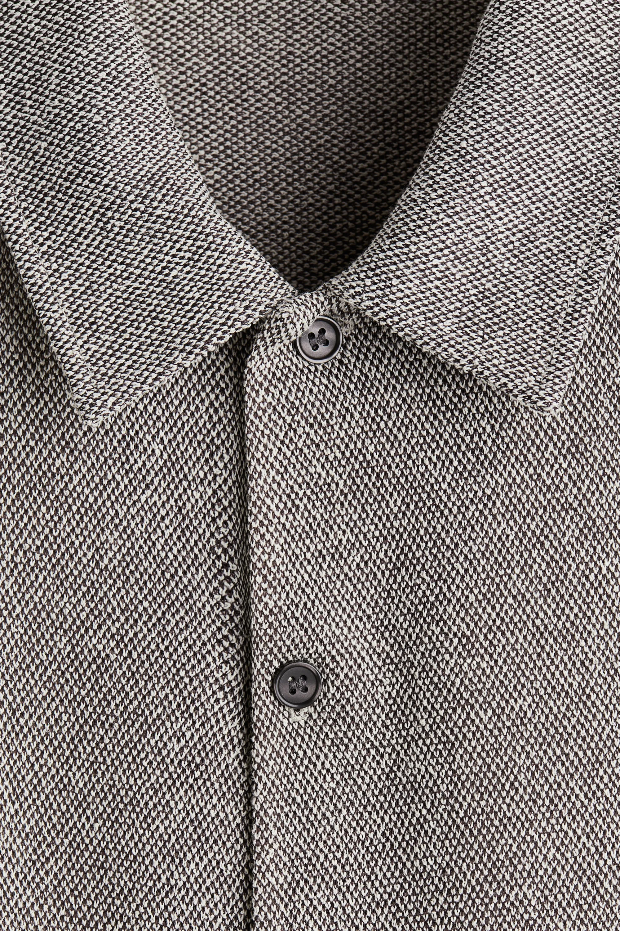 Chemise texturée Regular Fit - Grège