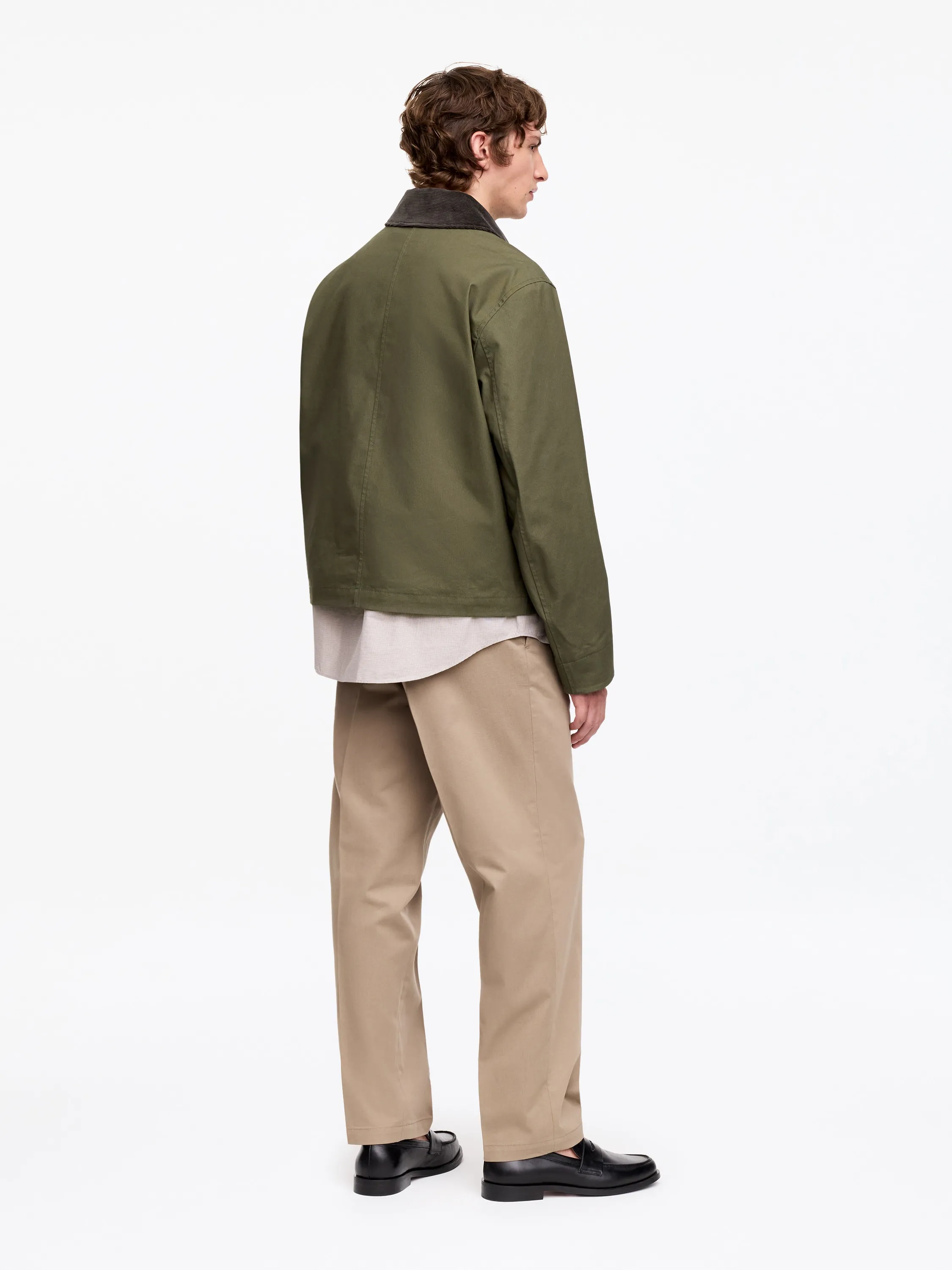 Veste cirée courte - Vert kaki