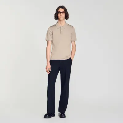 Polo en maille à manches courtes