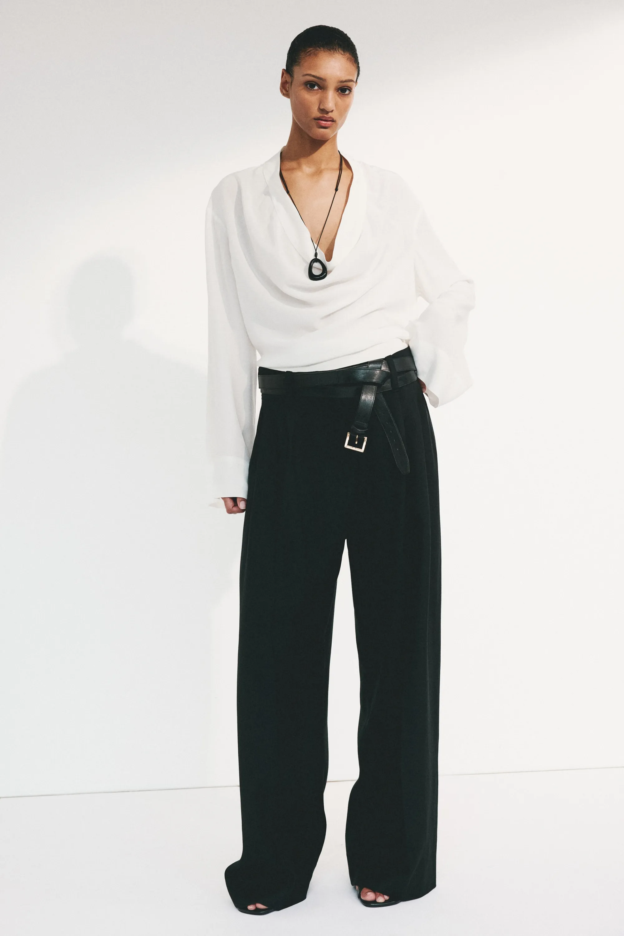 Blouse à encolure bénitier - Blanc