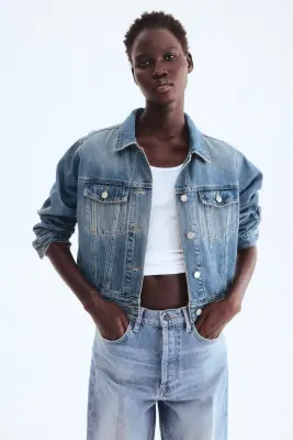 Veste en denim - Bleu denim délavé — photo 2