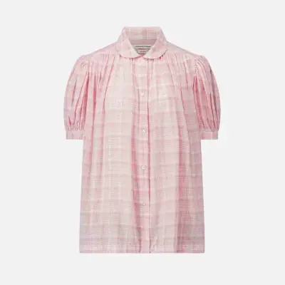 Blouse AJMERINE PINK checks - LAURENCE BRAS — photo 1