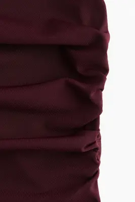 Top en jersey à effet drapé - Bordeaux — photo 5