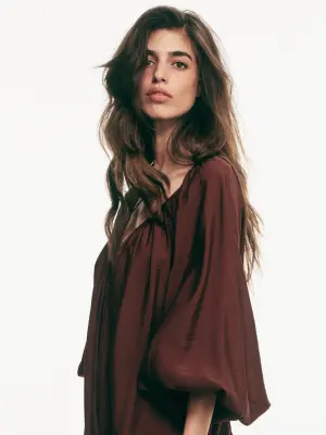 Robe tunique oversize - Marron foncé — photo 2