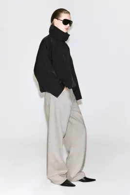 VESTE À COL CHEMINÉE EN NYLON - NOIR — photo 5