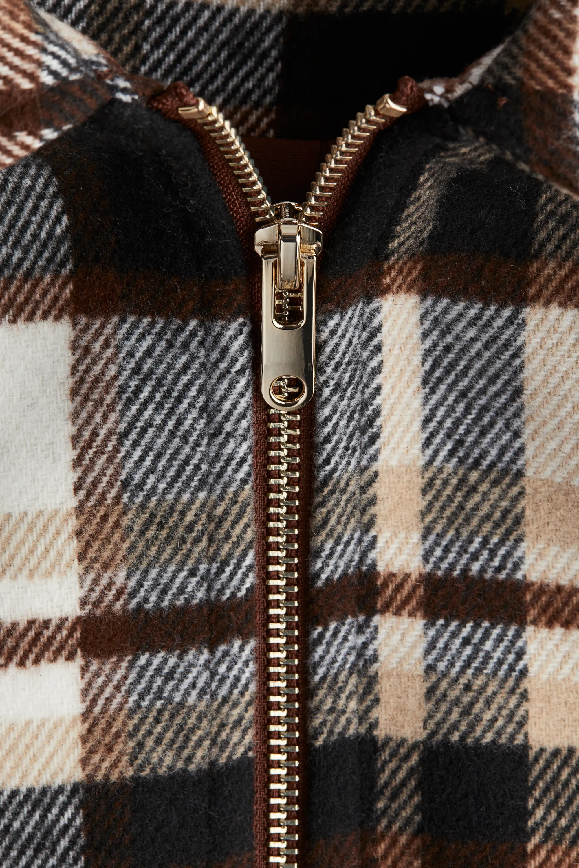 Veste - Beige/carreaux