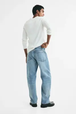 Loose Barrel Jeans - Bleu denim clair — photo 2