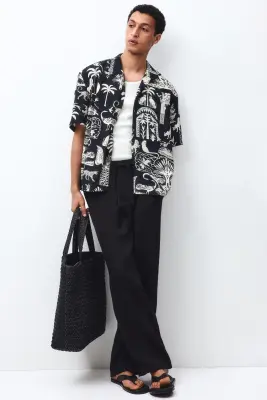 Pantalon Relaxed Fit - Noir — photo 2