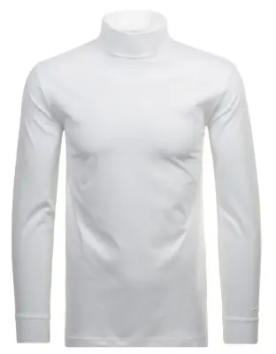 RAGMAN COL ROULE GRANDE LONGUEUR COTON Blanc — photo 2
