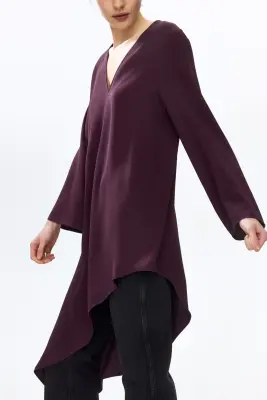 Robe asymétrique - Violet prune — photo 4