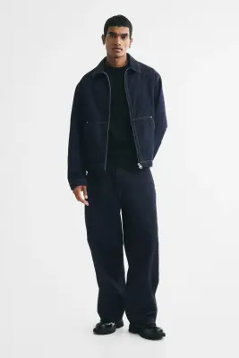 Veste workwear en denim - Bleu denim foncé — photo 1