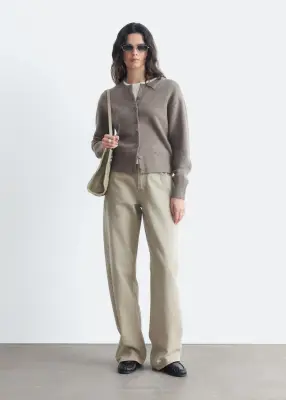 Cardigan en maille fine - Taupe — photo 2