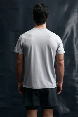 T-shirt de sport en mesh DryMove™ - Gris chiné — photo 4
