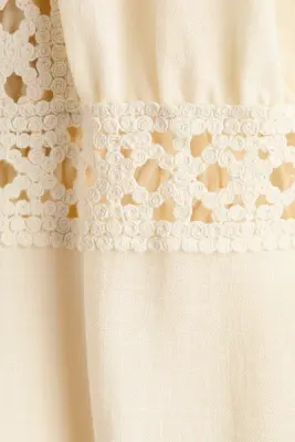 Robe tunique façon crochet - Beige clair — photo 4