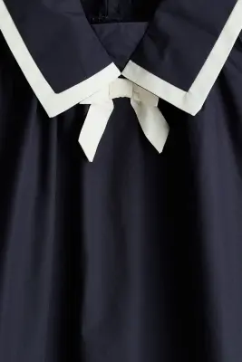 Cotton sailor dress - Bleu marine — photo 5