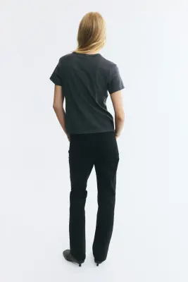 T-shirt ajusté - Gris foncé — photo 2