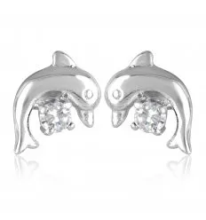 Boucle d oreille argent zirconia 19871-cz-0.80grs