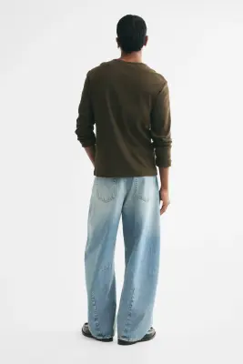 Baggy Barrel Jeans - Bleu denim clair — photo 2