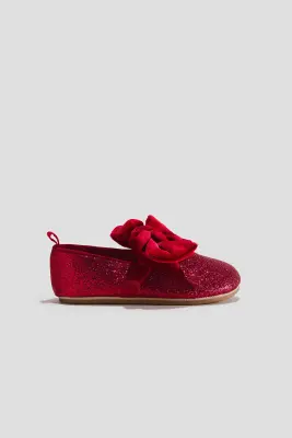 Ballerines avec nœud - Rouge — photo 2