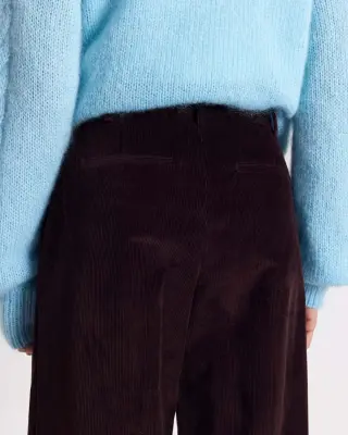 Pantalon Siméon velours chocolat — photo 3
