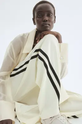 Pantalon chic en jersey - Crème — photo 1
