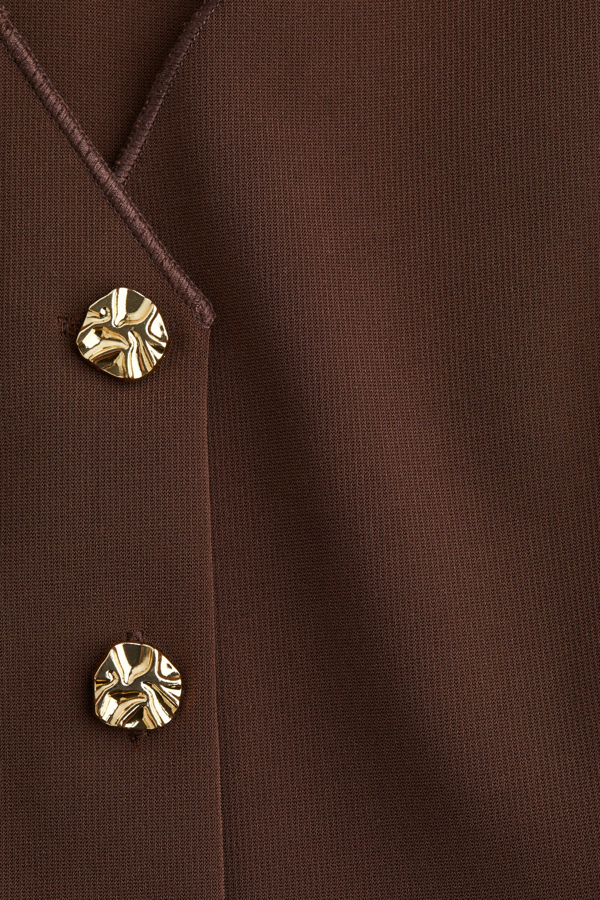 Gilet sans manches cintré en jersey - Marron foncé