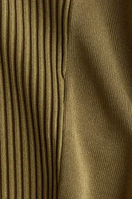 Robe volantée en maille - Vert olive — photo 4