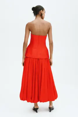 Robe bustier sablier - Rouge vif — photo 2