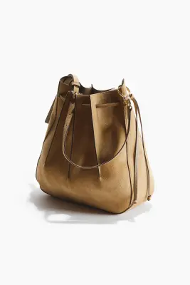 Sac porté épaule plissé - Beige — photo 2