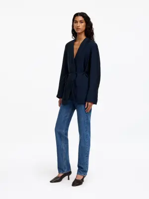 Blazer croisé - Bleu foncé — photo 2