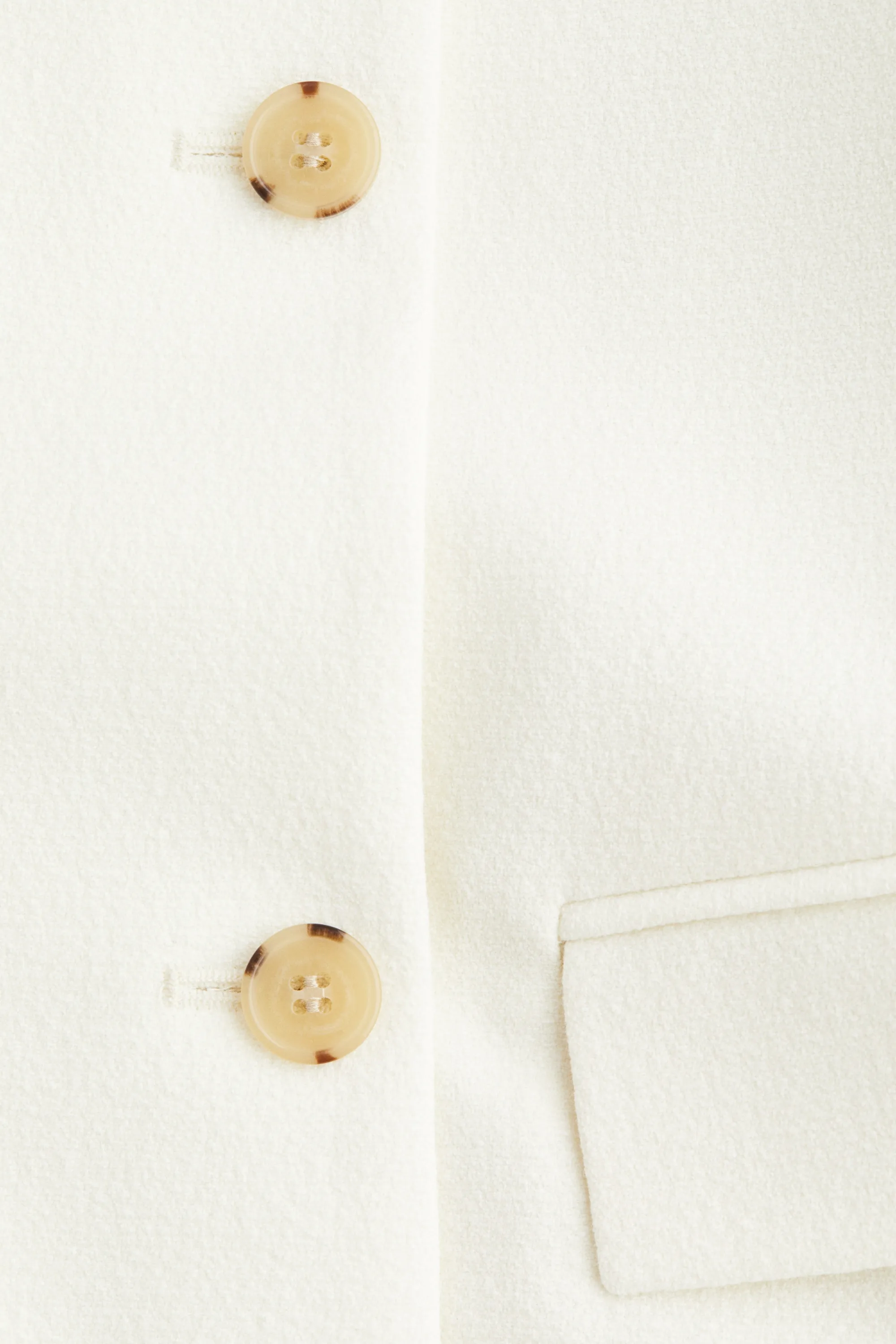 Robe blazer à fermeture croisée - Crème