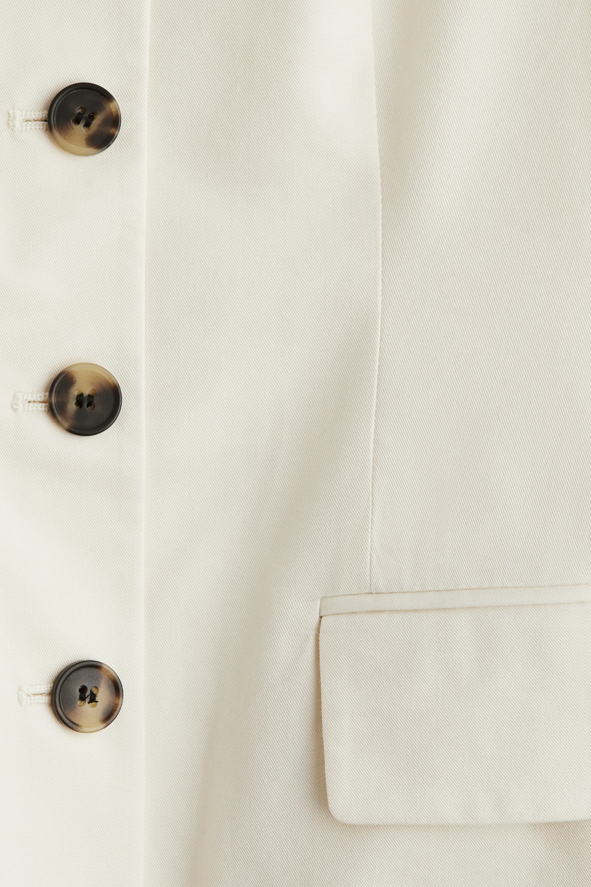 Robe longue à boutons - Crème