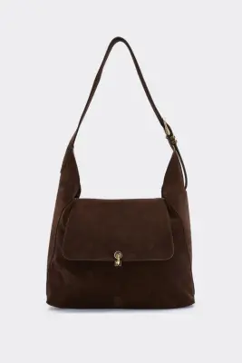 Sac Gala croûte de cuir moka