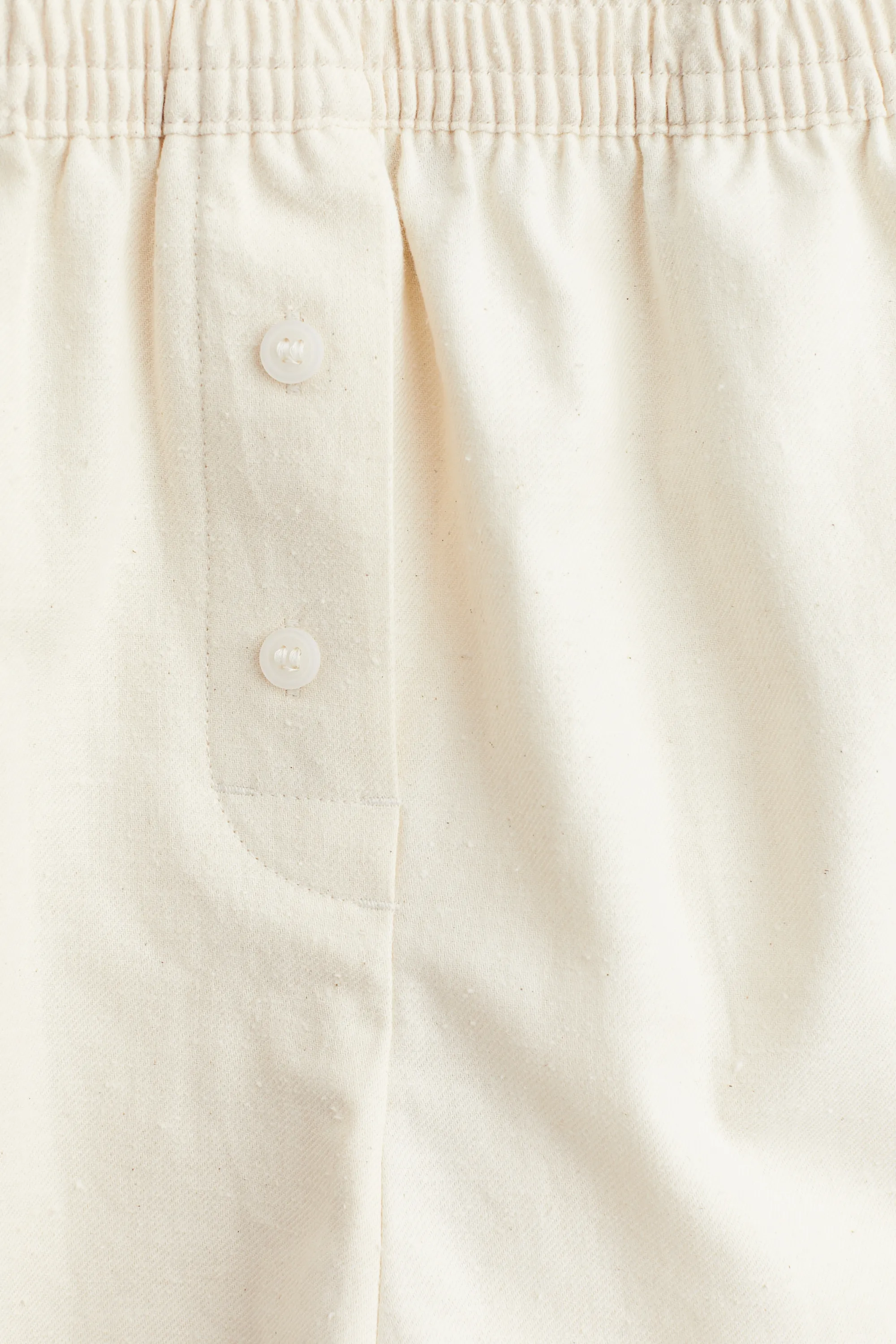 Short en twill à effet tweedé - Écru